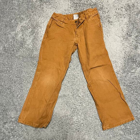 Carhartt Pants Kids Youth 8 Tan Light Brown Workwear Carpenter - Picture 3 of 7